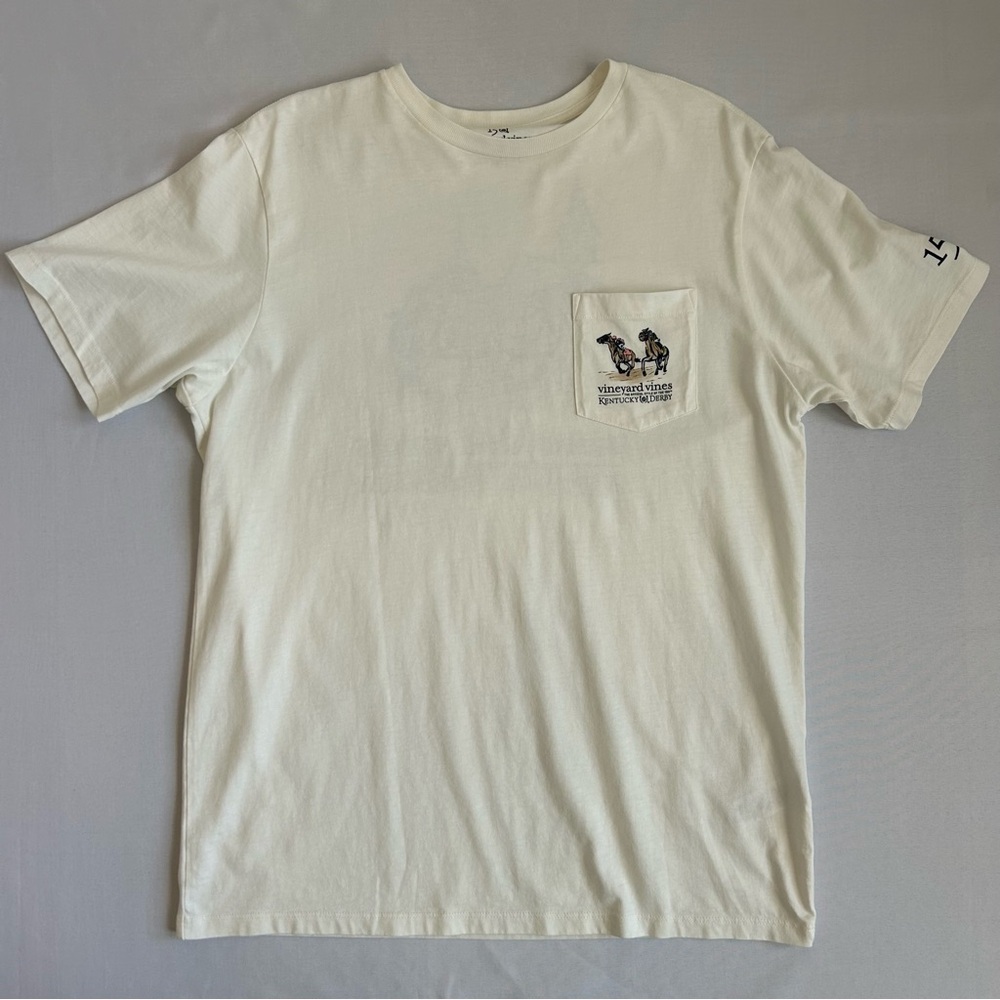 Vineyard Vines 150th Kentucky Derby T-Shirt Cream Medium